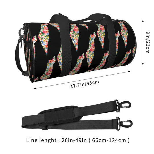 Palestine Map Sport Bags Palestine Flag Gym Accessories Gym Bag Waterproof Men Women Handbag Travel Training Graphic Fitness Bag