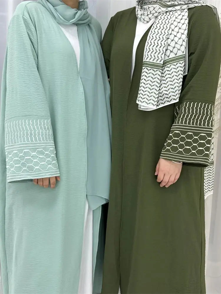 Ramadan Open Muslim Kimono Abaya Damen Dubai Islam Palestine Abayas For Women Kaftan Modest Dress Kebaya Robe Femme Musulmane