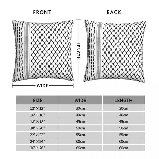 Traditional Keffiyeh Design Pillowcase Polyester Linen Velvet Creative Zip Decor Pillow Case Bed Cushion Cover 45x45