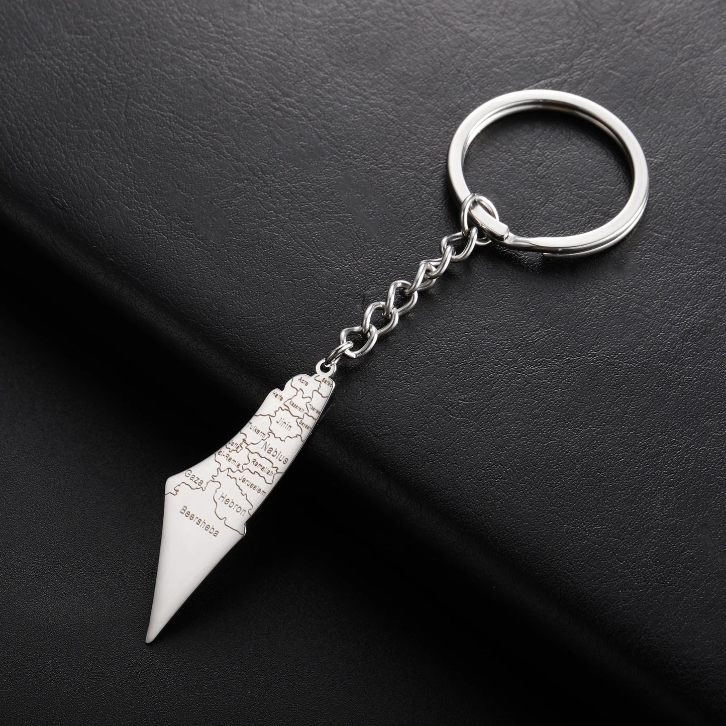 Vassago Map Keychain Stainless Steel Men Women Car Accessories Islamic Rune Pendant Jewish Jewelry Keyring Wholesale