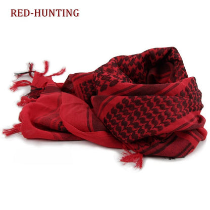 Tactical Hunting Scarf Military Shemagh Tactical Desert Keffiyeh Head Neck Scarf Arab Wrap with Tassel 43x43 inches