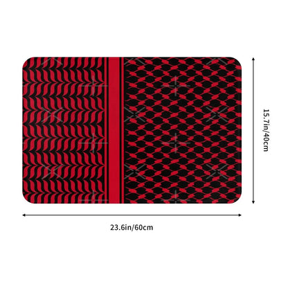 Modern Palestinian Kufiya Pattern Design mats