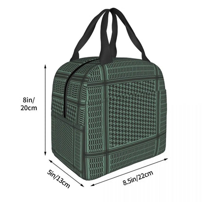 Shemagh Tactical Arabic Palestine Lunch Bags Insulated Bento Box Waterproof Lunch Tote Leakproof Picnic Bags for Woman Girl