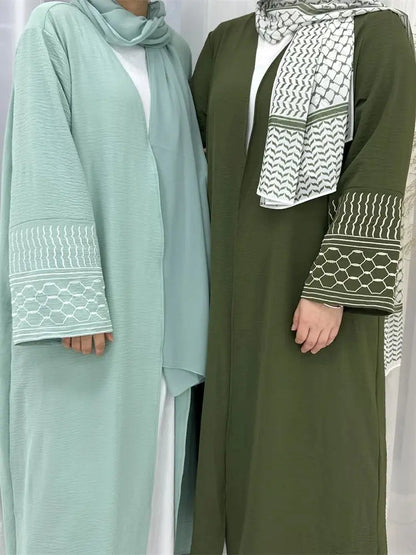 Ramadan Open Muslim Kimono Abaya Damen Dubai Islam Palestine Abayas For Women Kaftan Modest Dress Kebaya Robe Femme Musulmane