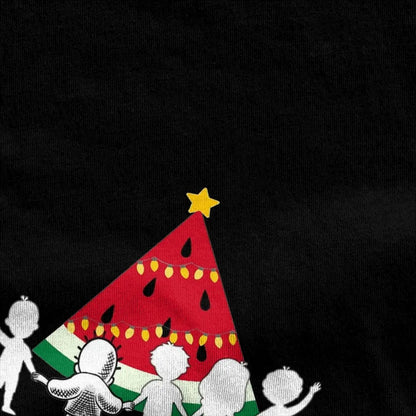 Watermelon Christmas T-Shirt palestine watermelon Harajuku T Shirts Classic Tshirt Beach 100 Cotton O-Neck Plus Size Top Tees